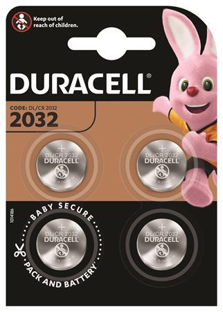 Gombíková batéria, CR2032, 4 ks, DURACELL 1