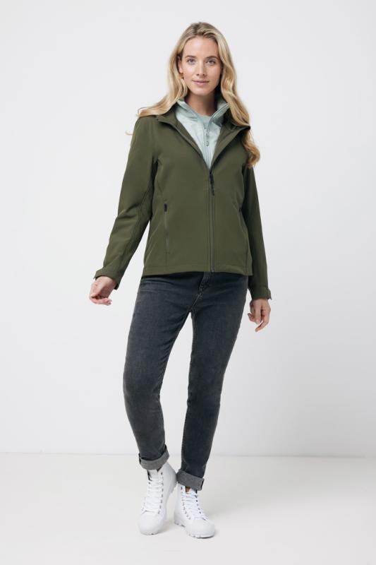 Dámska soft shell bunda IQONIQ Makalu z recykl. polyesteru khaki L 7