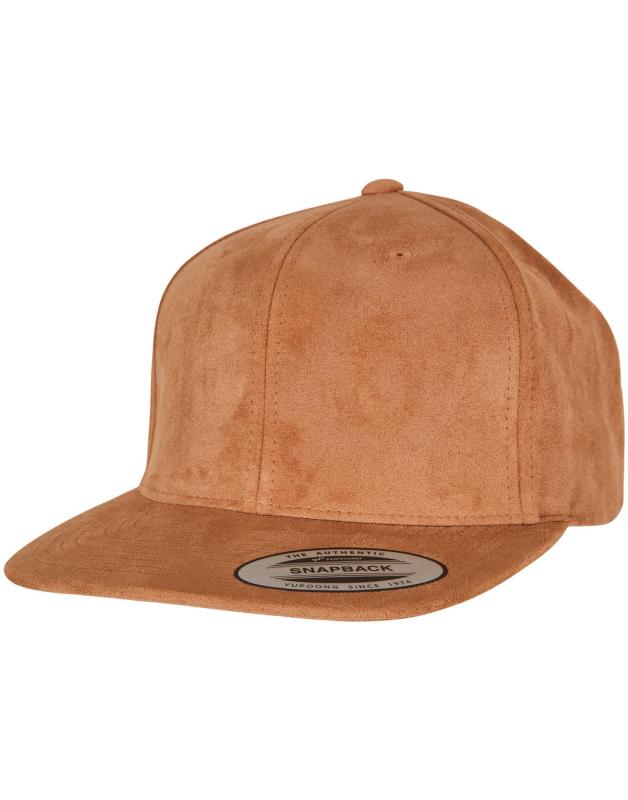 Šiltovka Snapback so vzhľadom semišovej kože