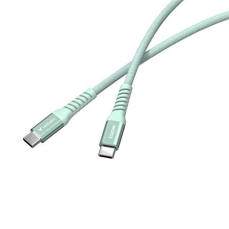 USB kábel, USB-C – USB-C, 1,2 m, 100W, magnetický, VERBATIM, zelený 2