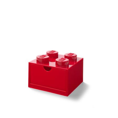 Úložný box na stôl, zásuvkový, LEGO "Brick 2x2", červený 1