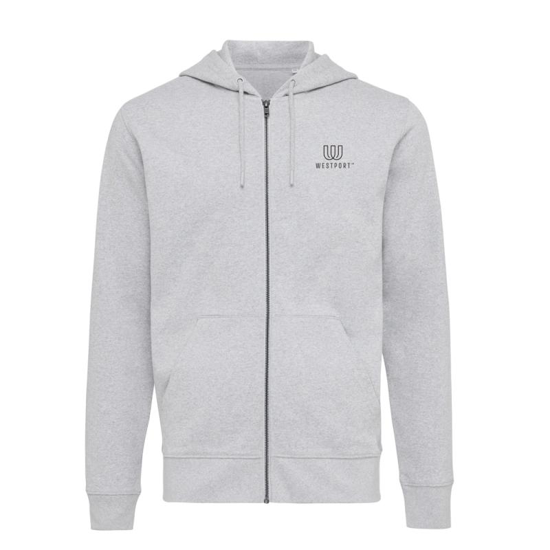 Mikina na zips s kapucňou IQONIQ Abisko z recykl. bavlny heather grey M 4