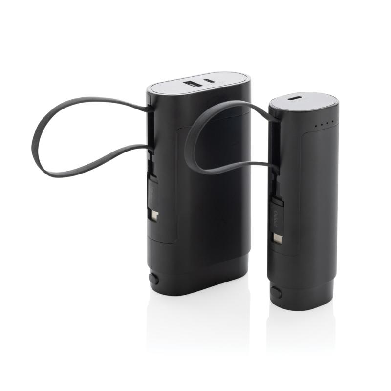 Powerbanka 10000mAh CycleCell s odnímateľnou batériou čierna 10