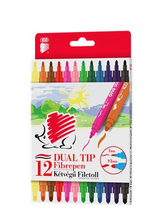 Popisovač, 1 mm, ICO "300 DUO", 12 rôznych farieb 2