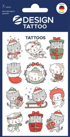 Tetovacie nálepky, 1 hárok, 76x120 mm, AVERY ZWECKFORM, "Z-Design No.54154", mačka 1