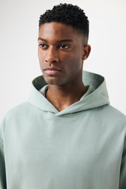 Mikina s kapucňou IQONIQ Yoho relaxed fit z recykl. bavlny Iceberg green XL 7