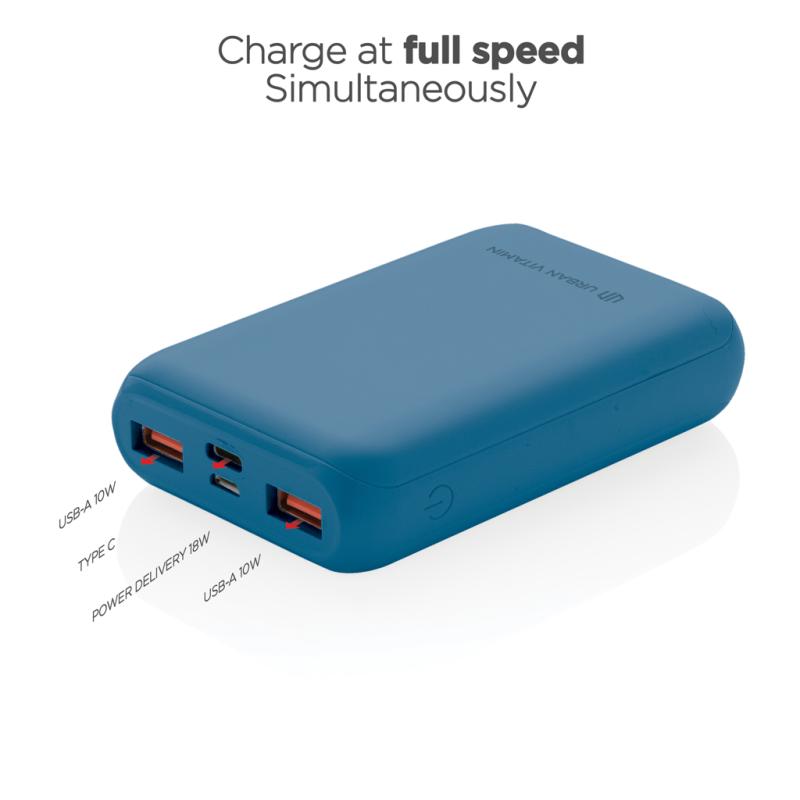 Powerbanka Urban Vitamin Alameda 10 000 mAh 18W PD modrá 4