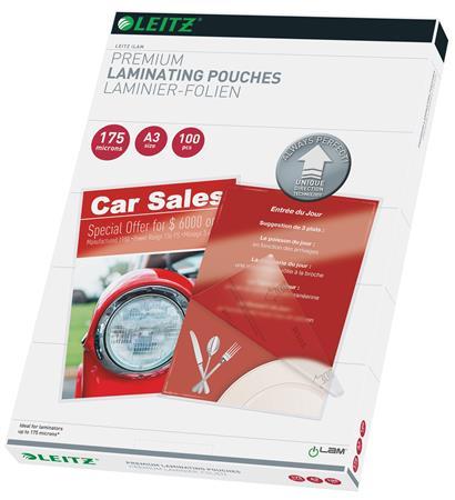 Laminovacia fólia, 175 mikr., A3, lesklá, UDT technológia, LEITZ "iLam" 1