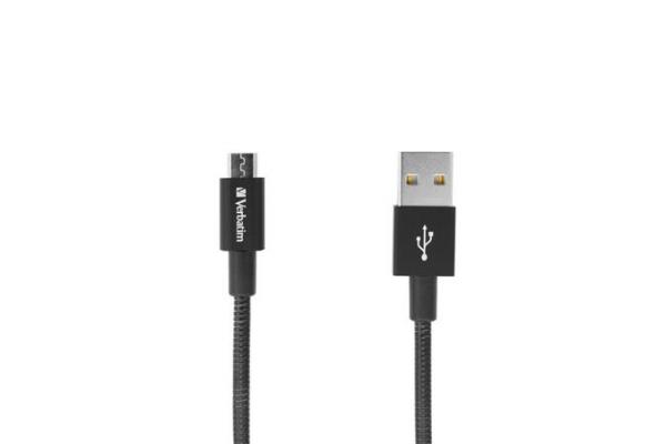 USB kábel, microUSB B, 100 cm. VERBATIM, čierny 2