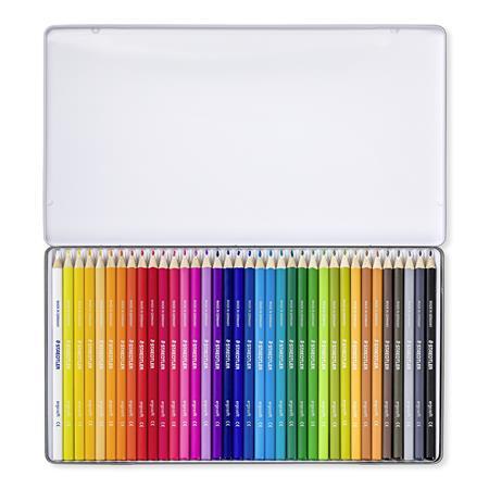 Sada farebných ceruziek, trojhranné, kovová krabica,STAEDTLER "Ergo Soft", 36 rôznych fari 2
