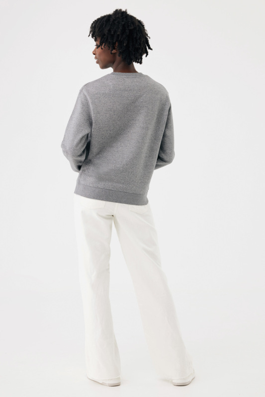 IQONIQ Toria Unisex mikina s okrúhl. výstrihom z rec. bavlny light heather anthracite XXS 7