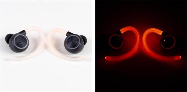 Slúchadlá, bezdrôtové, Bluetooth, s mikrofónom, LED slúchadlá, MAXELL "Halo Sport", čierna 3