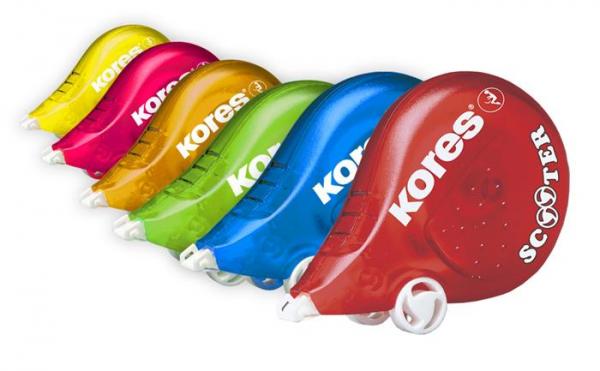 Korekčný roller, 4,2 mm x 8 m, KORES "Scooter" rôzne farby 1
