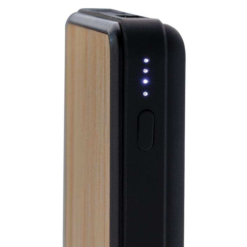 Bezdrôtová powerbanka 8 000 mAh z bambusu a RCS Rplastu hnedá 7