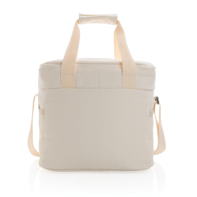 Veľká chladiaca taška Impact z 16 oz. recykl. canvas AWARE™ off white 5