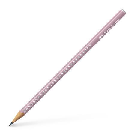 Grafitová ceruzka, B, trojhranná, FABER-CASTELL "Sparkle", perleťovo ružová 1
