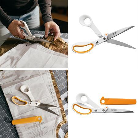 Nožnice na látky, 25 cm, FISKARS "Amplify", biela 4