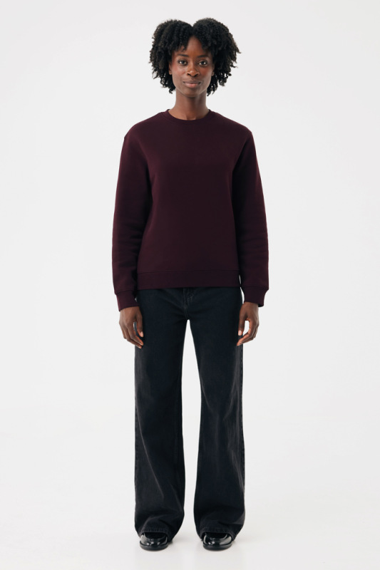 IQONIQ Toria Unisex mikina s okrúhl. výstrihom z rec. bavlny merlot S 12
