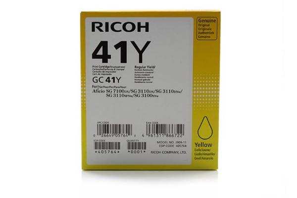 405764 Gélová náplň k tlačiarňam SG 3100SNw, SG 7100DN, RICOH Type GC41Y žltá, 2,2K 1
