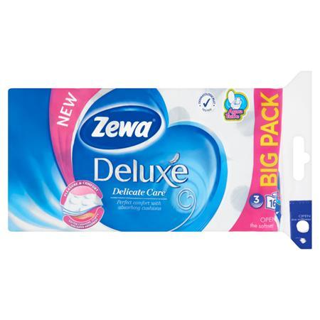 Toaletný papier, 3-vrstvový, 16 kotúčov/bal, ZEWA "Deluxe, biely 1