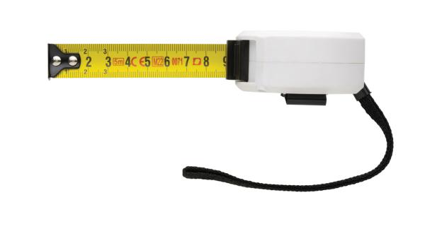 Zvinovací meter 5m/19mm z RCS recykl. plastu a bambusu biela 5