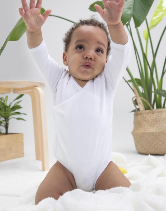 Baby Long Sleeve Kimono Bodysuit 1