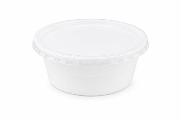 . Plastová miska na guláš, uzatvárateľná viečkom, 500 ml, 50 ks, biela 1