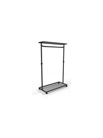 Vesiakový stojan, pojazdný, kovová konštrukcia, ALBA "Noko", čierna 1