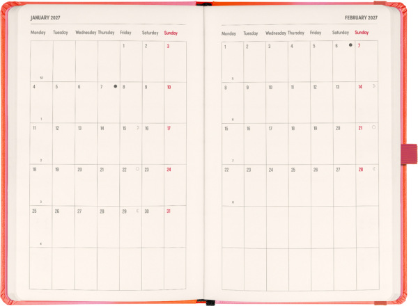 NOTIQUE Planbook planner/notebook Coral 2027, 13 x 21 cm 3