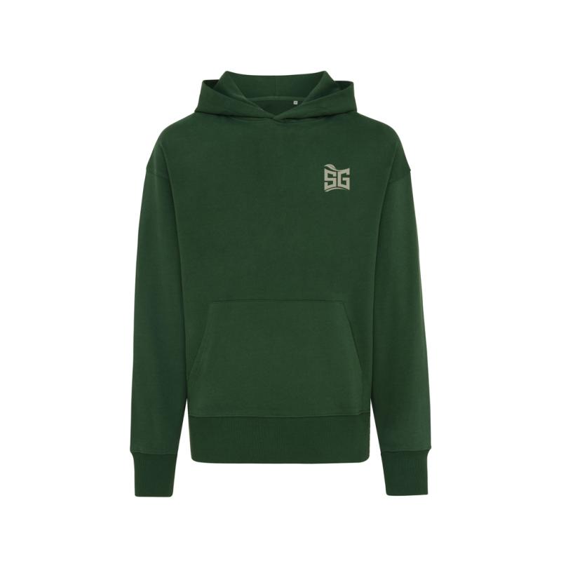 Mikina s kapucňou IQONIQ Yoho relaxed fit z recykl. bavlny forest green XXS 3