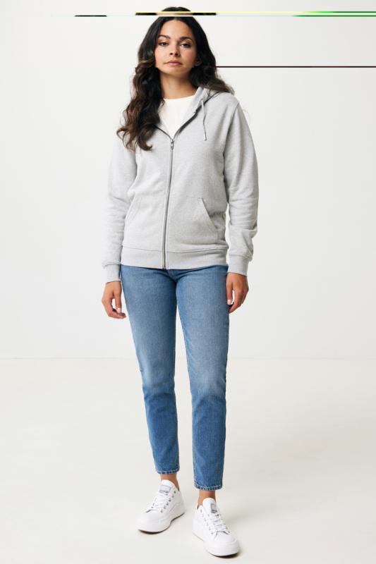 Mikina na zips s kapucňou IQONIQ Abisko z recykl. bavlny heather grey XXXL 7