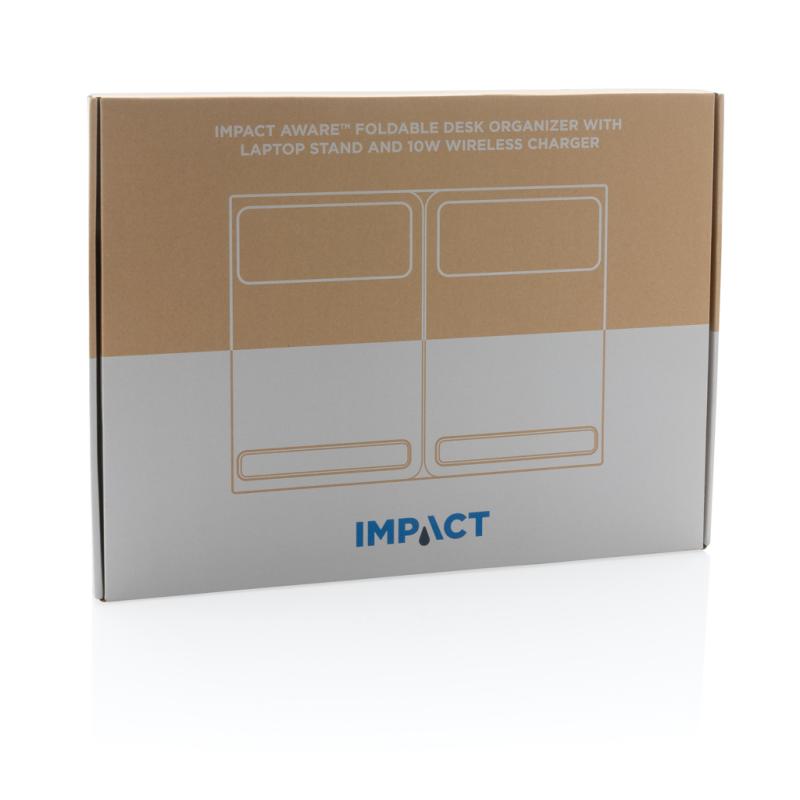 Skladací organizér s Qi nabíjačkou 10W Impact z RPET AWARE™ čierna 16