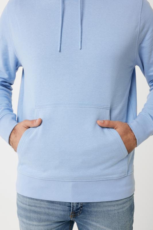 Ľahká mikina s kapucňou IQONIQ Rila z recykl. bavlny sky blue M 13