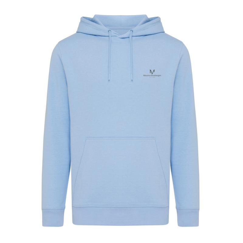 Ľahká mikina s kapucňou IQONIQ Rila z recykl. bavlny sky blue XS 4