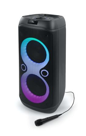 Reproduktor, Bluetooth, s mikrofónom, LED svetlá, 600W, MUSE "M-1937DJ", čierny