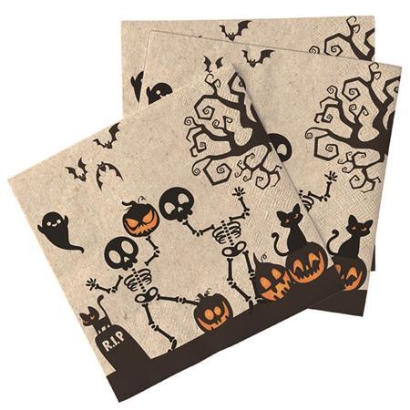 . Servítky, 3-vrtsvové, 33x33 cm, "Halloween" 1
