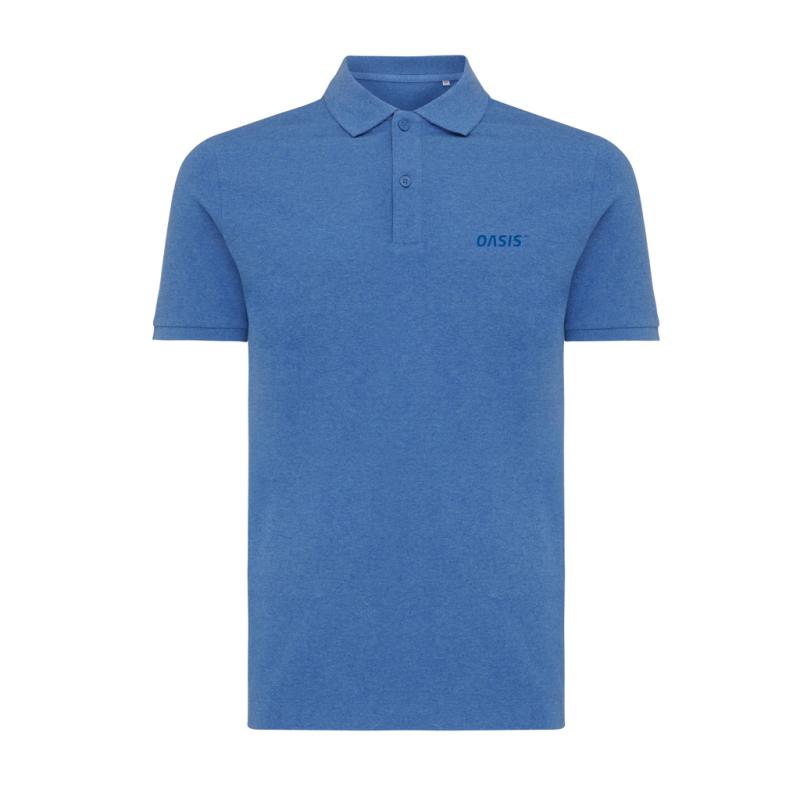 Polo tričko IQONIQ Yosemite z recykl. bavlny heather blue XL 4