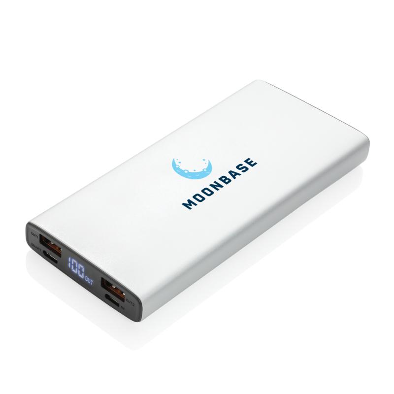 Hliníková 18W PD powerbanka 10 000 mAh strieborná 5
