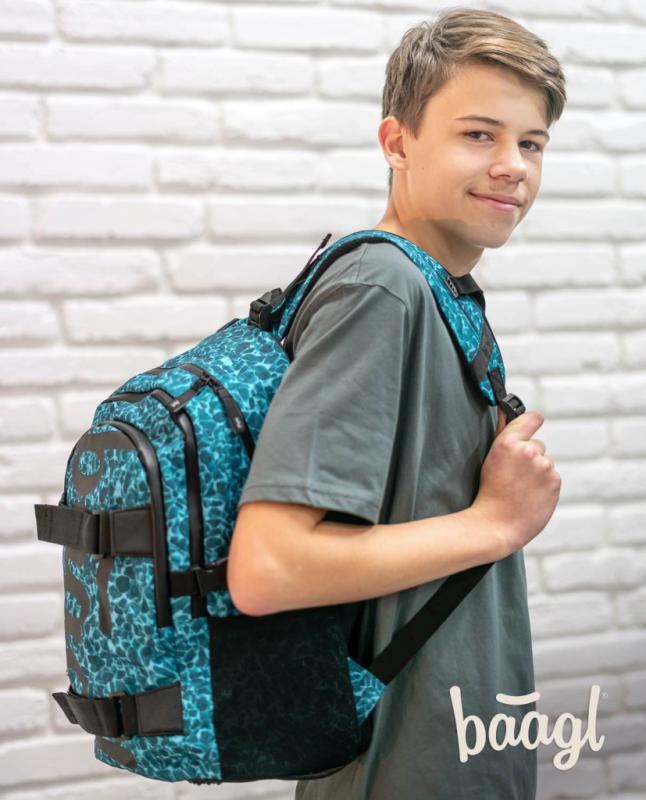 BAAGL Školský batoh Skate Akvamarín 12