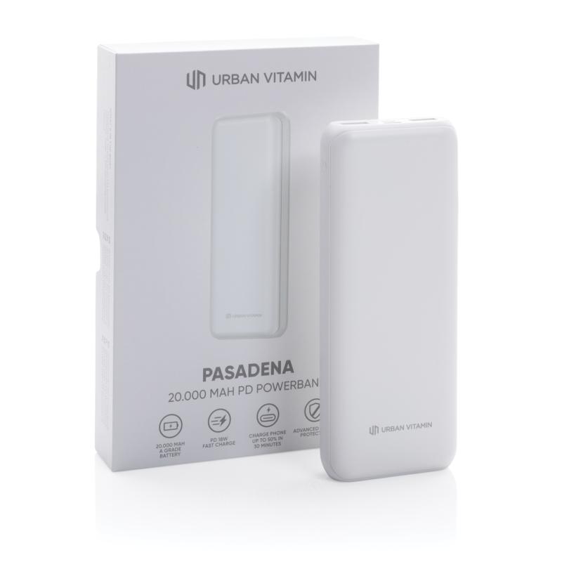 Powerbanka Urban Vitamin Pasadena 20 000 mAh 18W PD biela 10