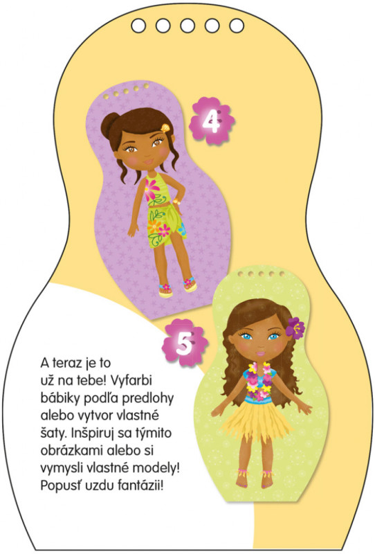 Obliekame tahitské bábiky MOHEA – Maľovanky 2