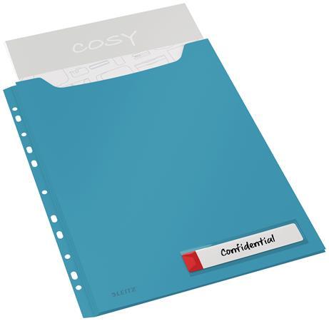 Euroobal, s dierovaním, A4 maxi, LEITZ "Cosy Privacy", matná modrá 3