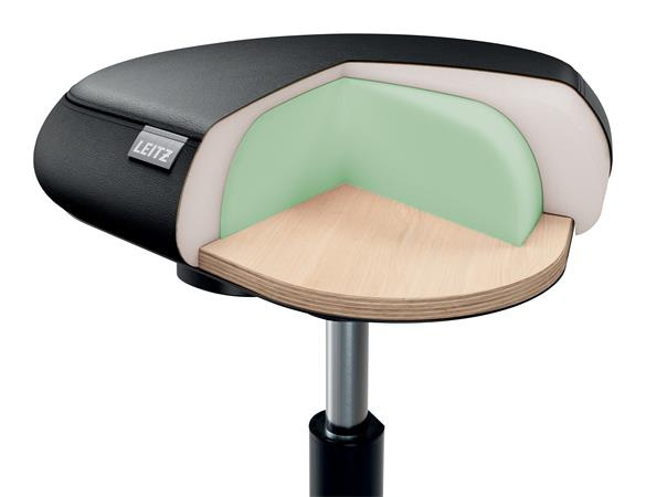 Pracovná stolička, s kolieskami, ergonomická, LEITZ "Ergo Comfort Active", tmavosivá 3