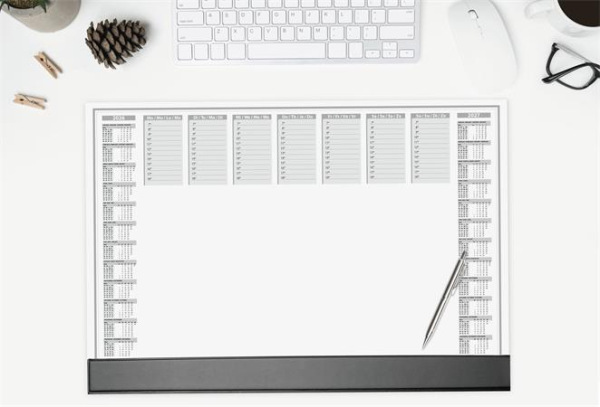 Podložka na stôl, 595x410 mm, dvojročné a týždenné kalendárium, SIGEL "Office" 6