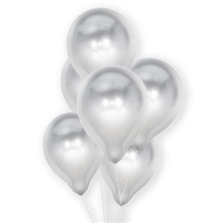 Balón, 30 cm, PUKKA PAD, metalická strieborná 2