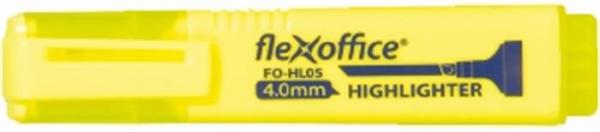 Zvýrazňovač, 1-4 mm, FLEXOFFICE "HL05", žltá 1