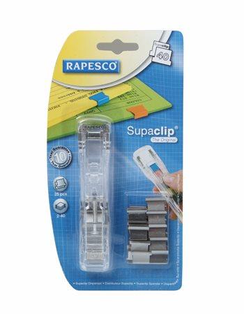 RAPESCO Supaclip dávkovač sponiek so striebornými sponkami