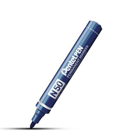Permanentný popisovač, 2 mm, kužeľový hrot, PENTEL "N50", modrá 1