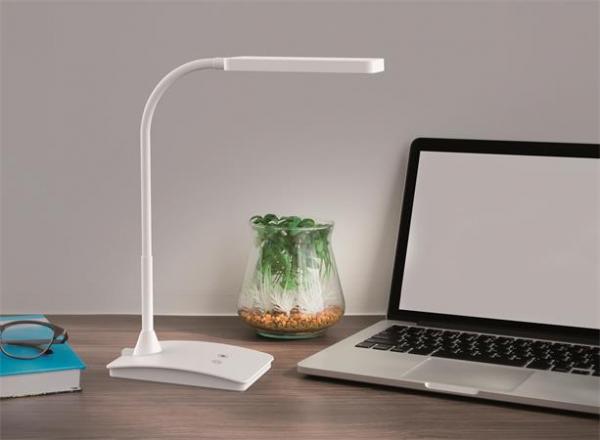 Stolová lampa, LED, nastaviteľná, MAUL "Pearly colour vario", biela 5