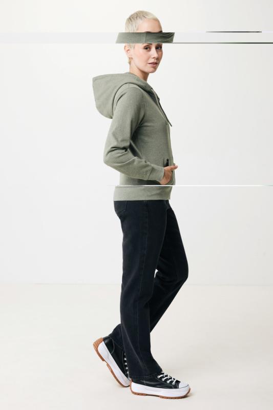 Mikina na zips s kapucňou IQONIQ Abisko z recykl. bavlny heather green L 7